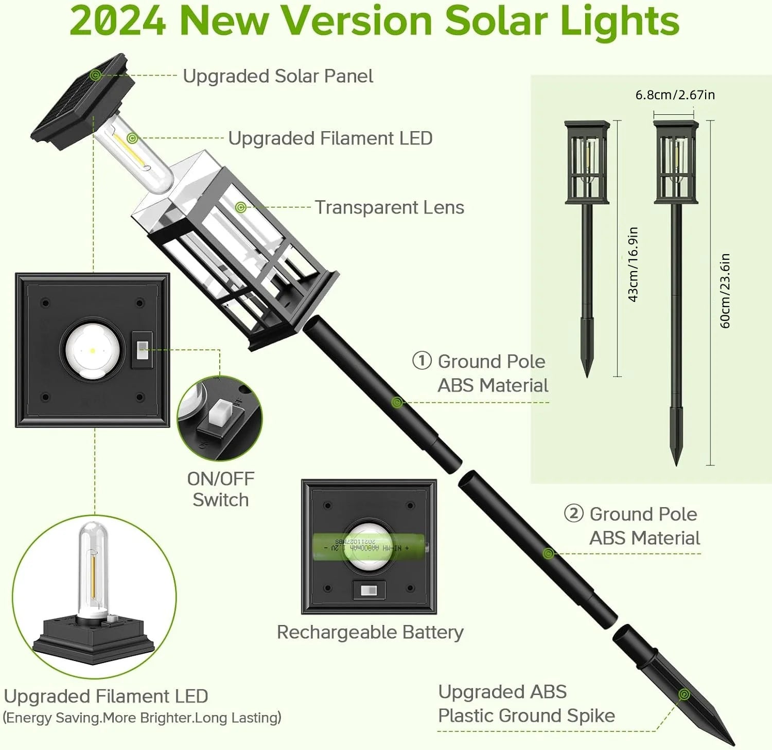 2/6/8-Pack Ultra-Bright Solar Pathway Lights for Patio, Walkway & Sidewalk - Perfect Outdoor Gift
