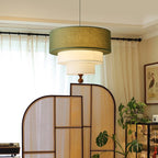Marcia | Fabric and Wood Chandelier