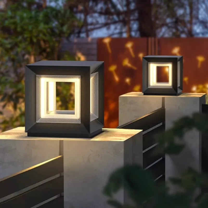 Aodh | Square Post & Pillar Garden Path Light