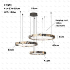 Talia | Marble LED Ceiling Chandelier