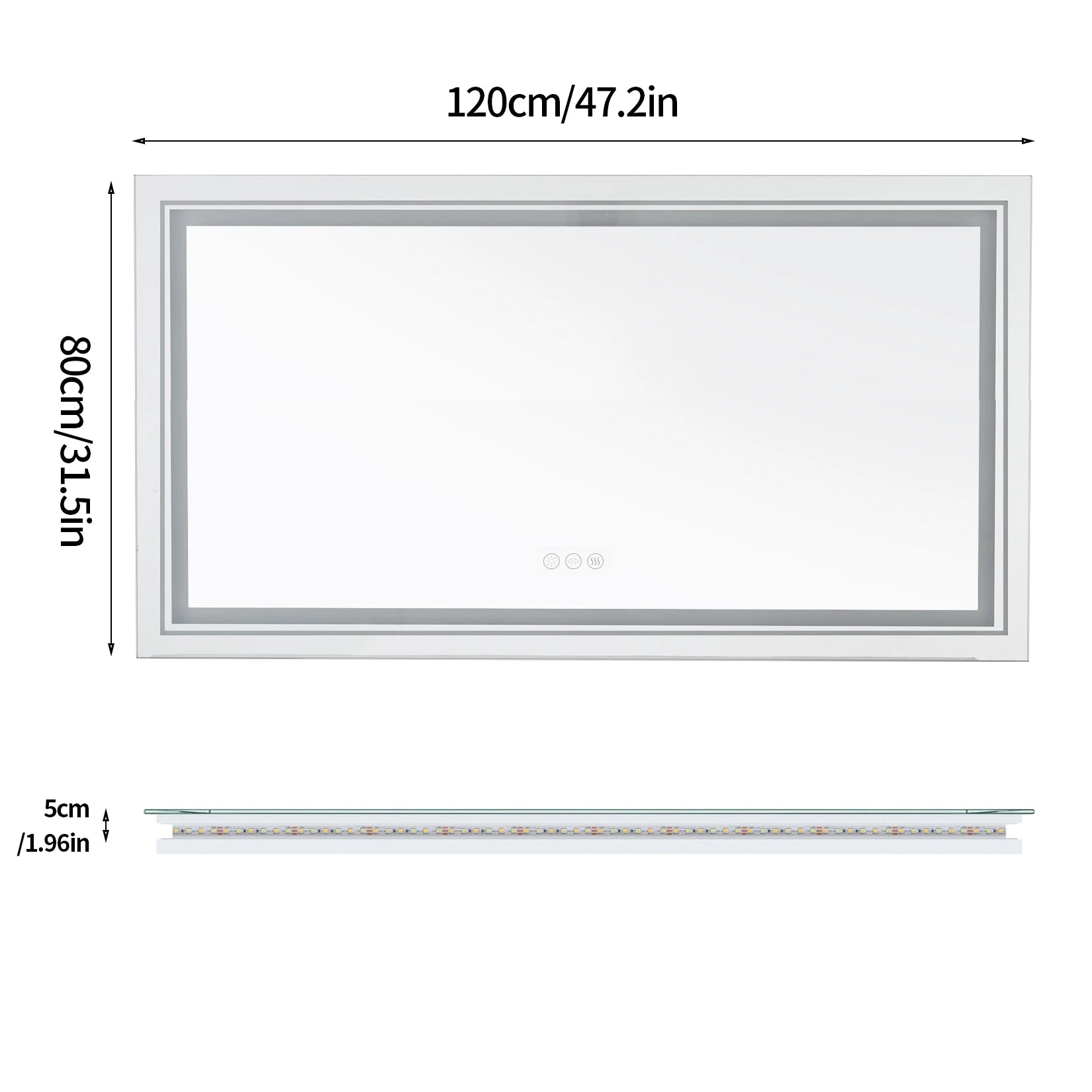 Ingrid | Front & Backlit LED Bathroom Mirror