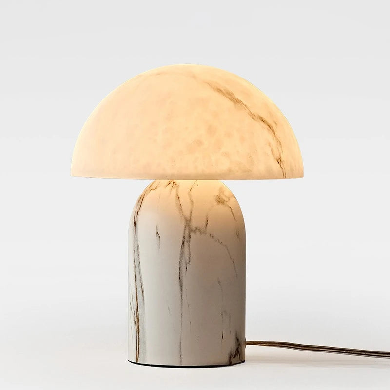 Kassia | Marble Effect Mushroom Table Lamp