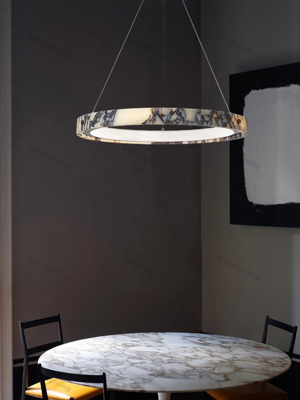 Talia | Marble LED Ceiling Chandelier