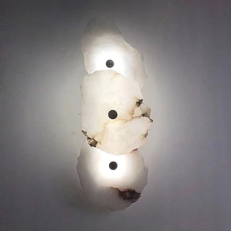 Athena | Natural Marble Multi-Stone Wall Sconce