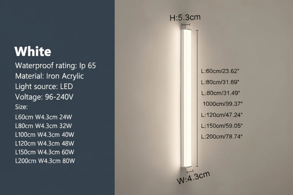 Stellan | Outdoor IP65 Linear Wall Light