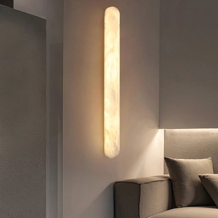Apollo | Long Oval Alabaster Wall Sconce