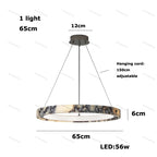 Talia | Marble LED Ceiling Chandelier