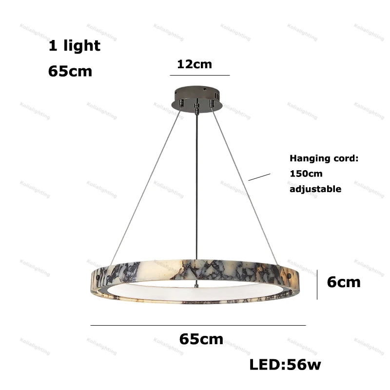 Talia | Marble LED Ceiling Chandelier