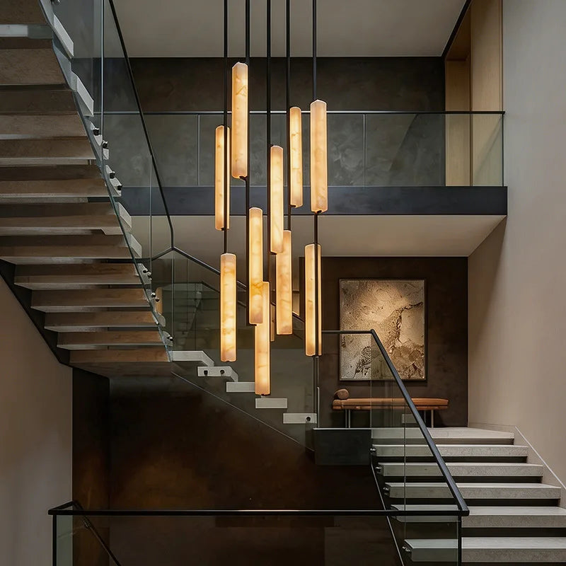 Blanche | Linear Alabaster Pendant Chandelier