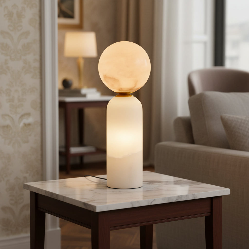 Amélie | Natural Spanish Alabaster Table Lamp