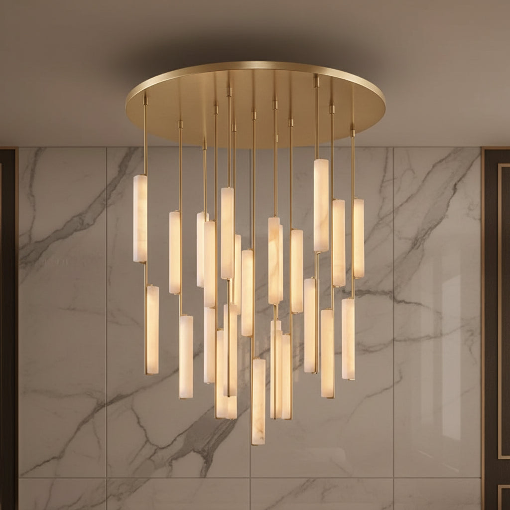Blanche | Linear Alabaster Pendant Chandelier