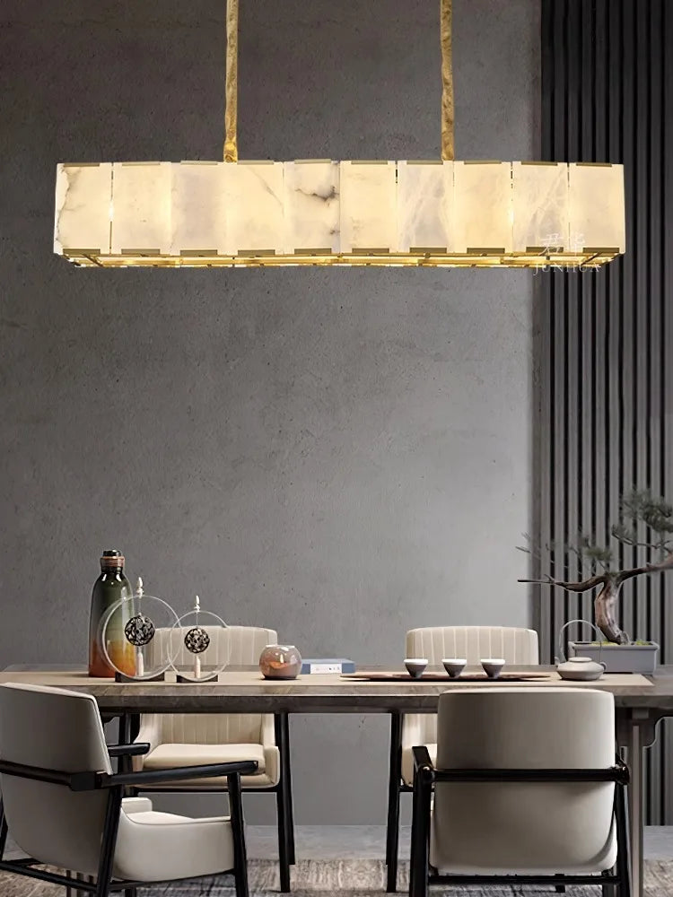 Ilaria | Rectangular Alabaster Chandelier