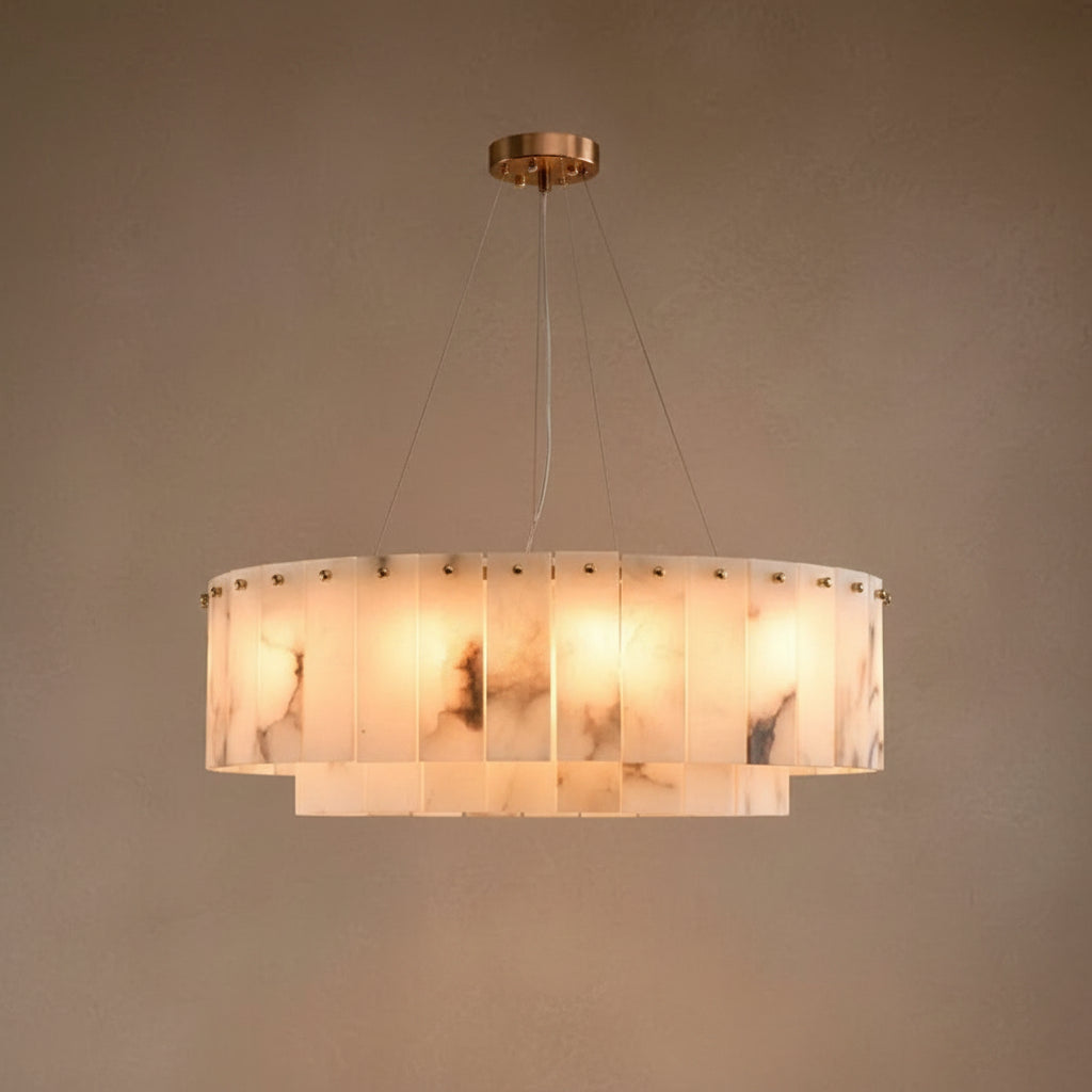 Cosima | Marble and Brass Nordic Chandelier