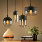Aelia | Wood & Glass Pendant Light
