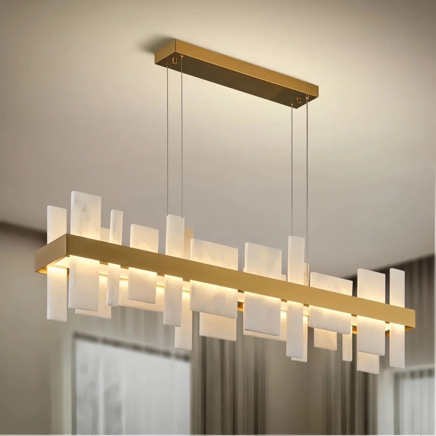Rosalia | Spanish Alabaster Linear Pendant