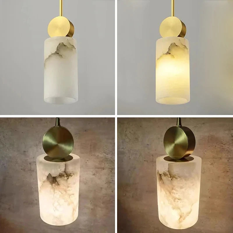 Artemis | Alabaster & Copper Pendant Light
