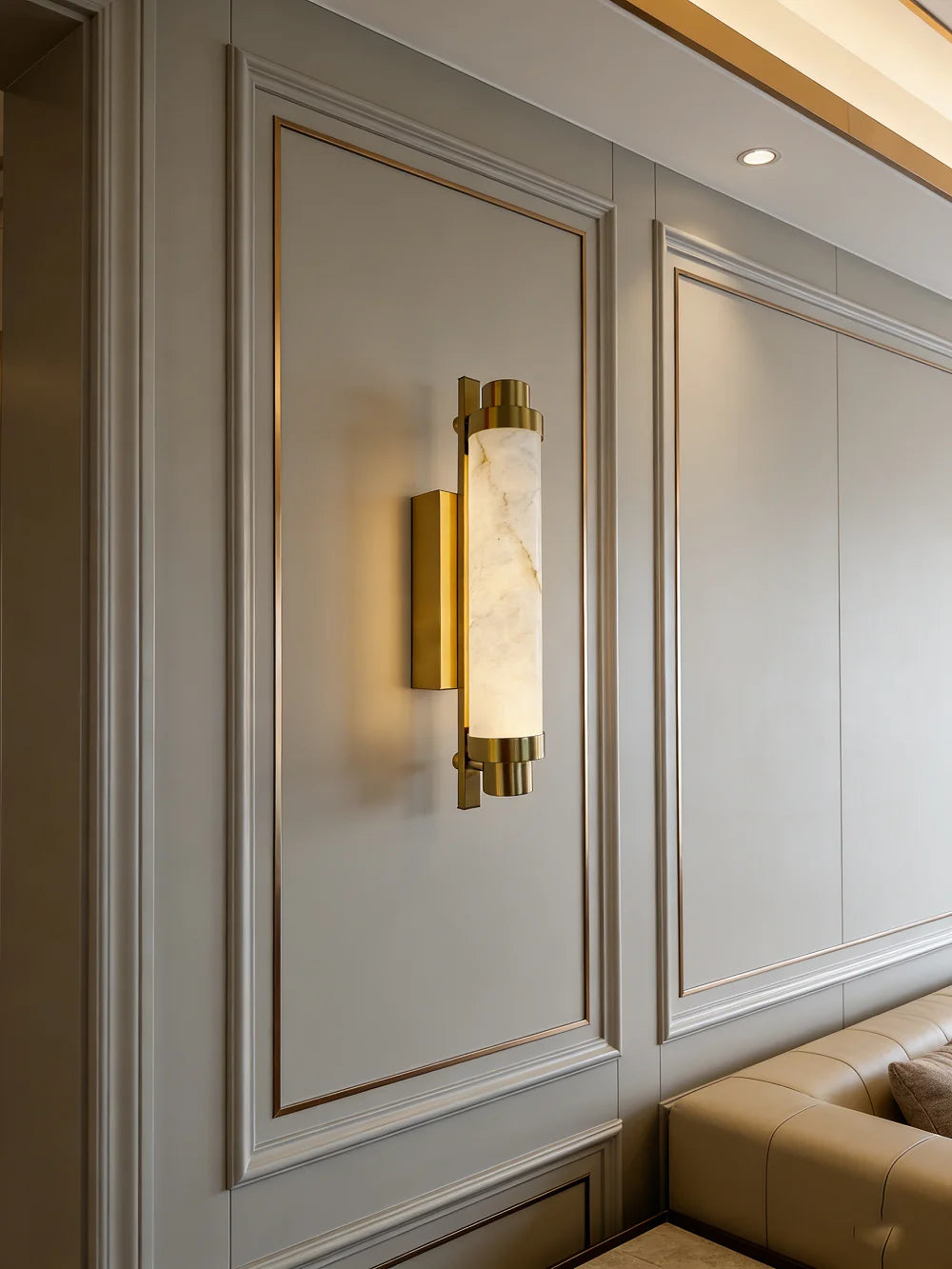 Aether | Marble-Effect Linear Wall Lamp