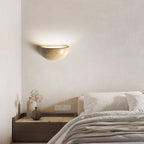 Medialuna | Semi-Circle Travertine Bedside Wall Lamp