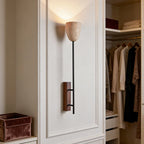 Theron | Stone and Wood Wall Sconce