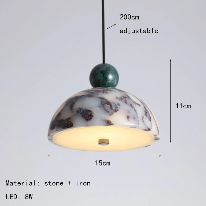 Chloris | Green Marble Pendant
