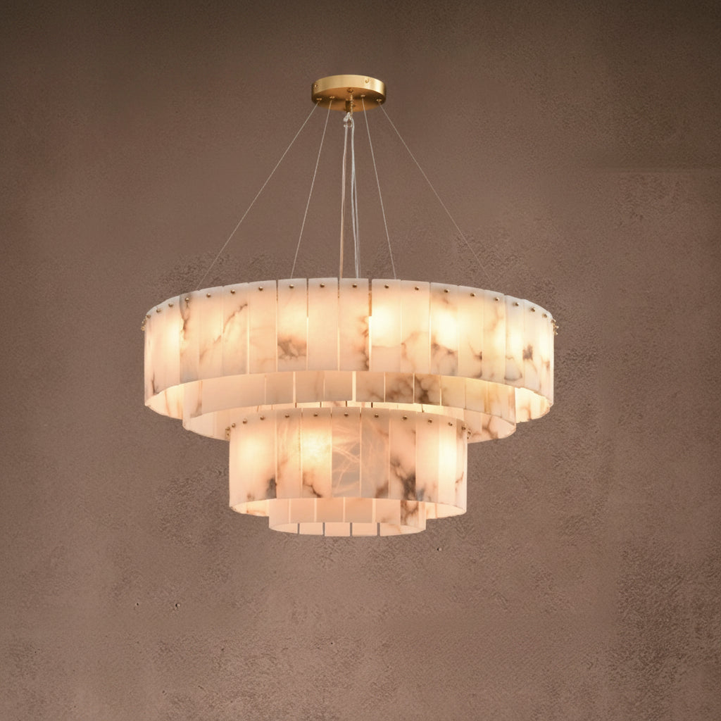Cosima | Marble and Brass Nordic Chandelier