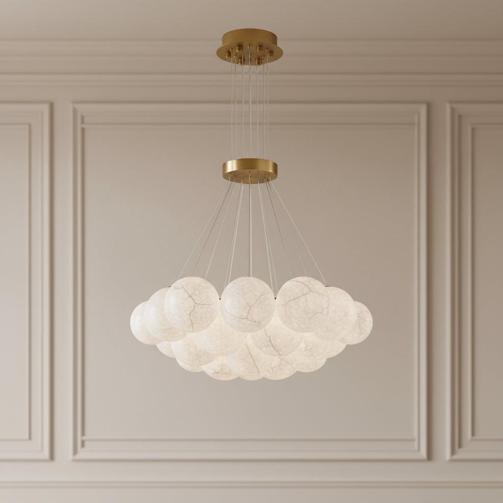 Bianca | Spherical Marble Chandelier