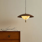 Sabina | Marble Effect Wood Pendant