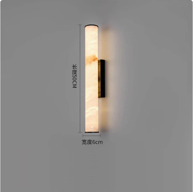 Aether | Marble-Effect Linear Wall Lamp