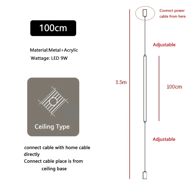 Bragi | Linear Hanging Floor Lamp