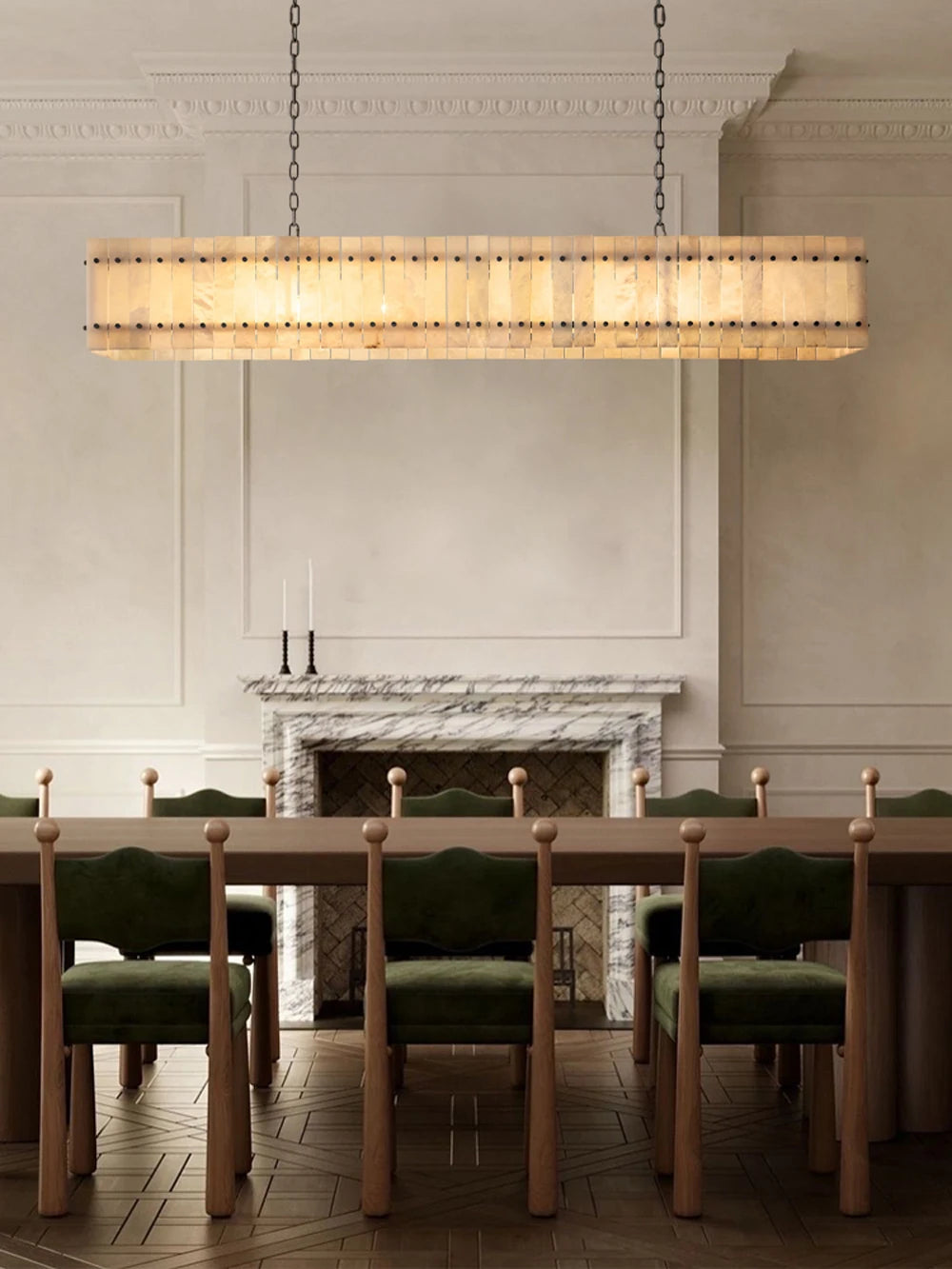 Lumière | Natural Alabaster Linear Chandelier