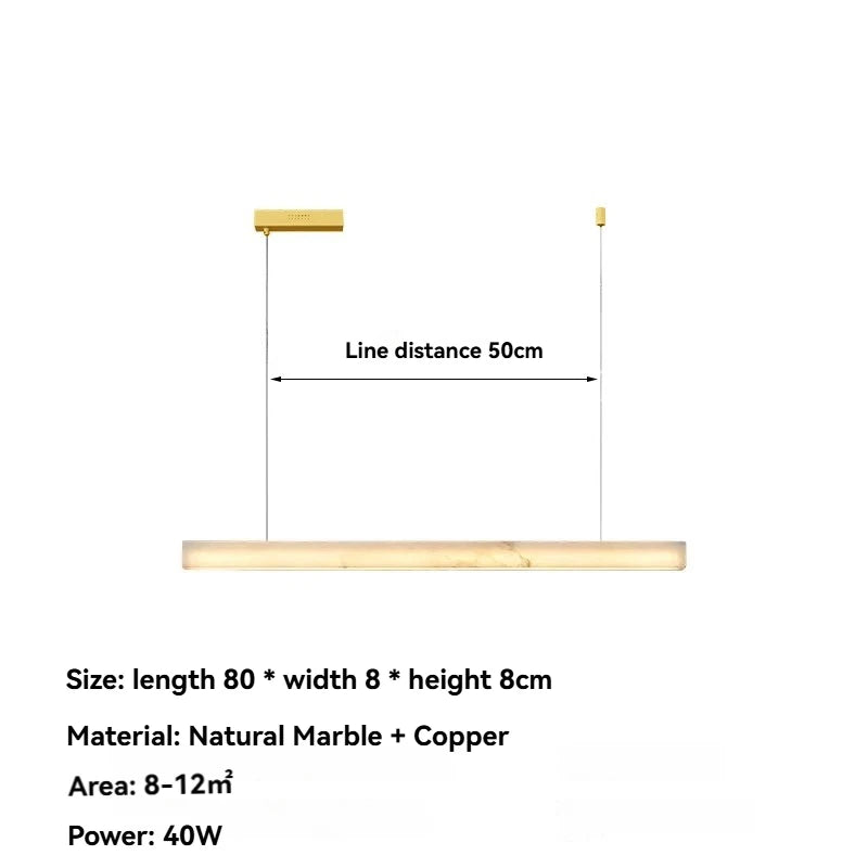 Priscilla | Marble Linear Pendant Light