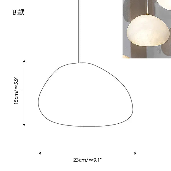 Séraphine | Alabaster Staircase Pendant Light