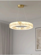Odette | European Round Alabaster Chandelier
