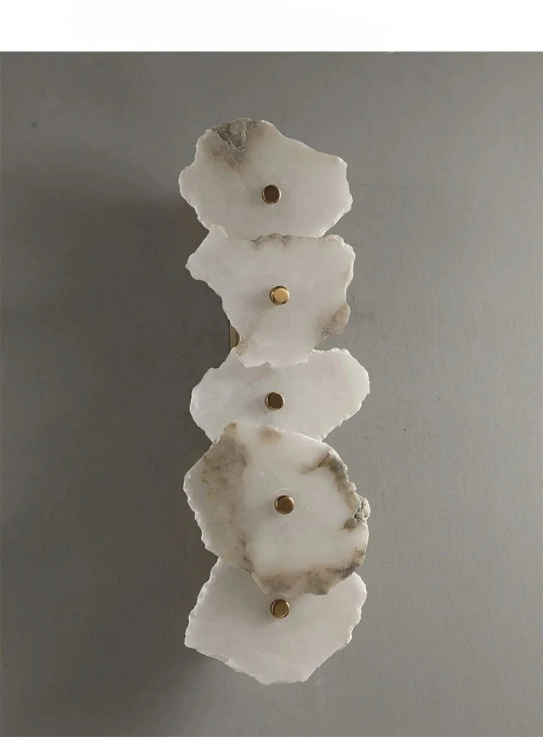 Athena | Natural Marble Multi-Stone Wall Sconce