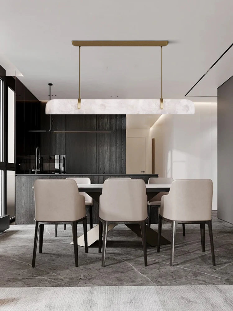 Doré | Long Alabaster Kitchen Island Pendant