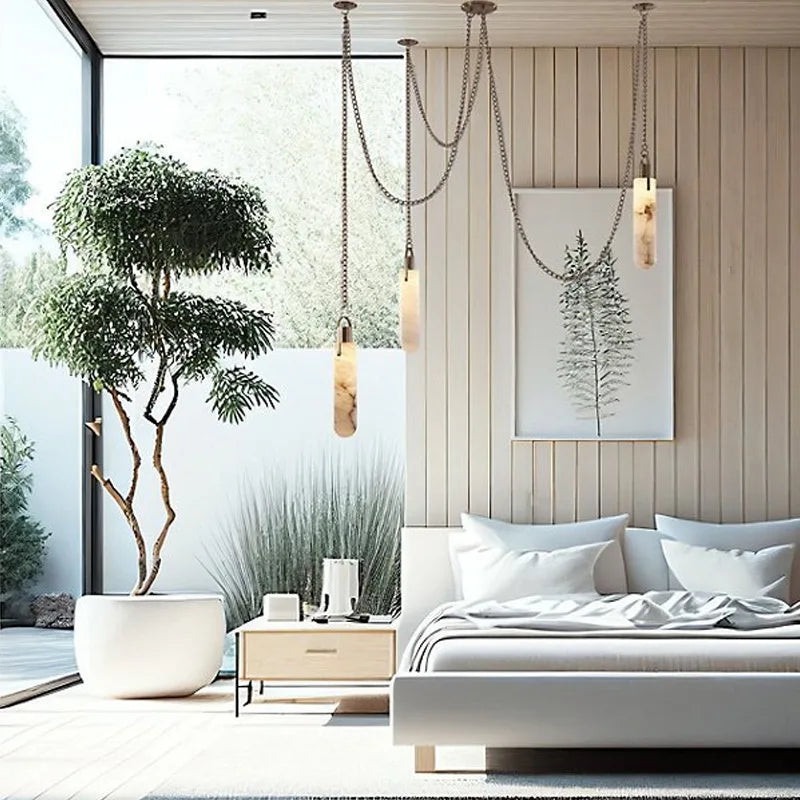Rosalba | Alabaster and Brass Multi-Light Chandelier