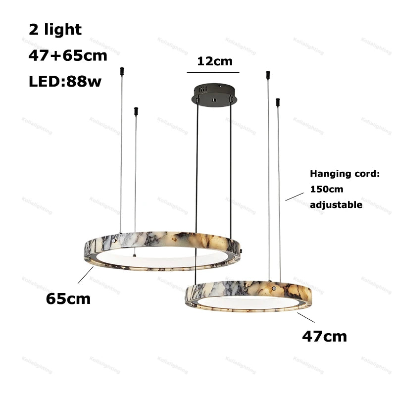Talia | Marble LED Ceiling Chandelier