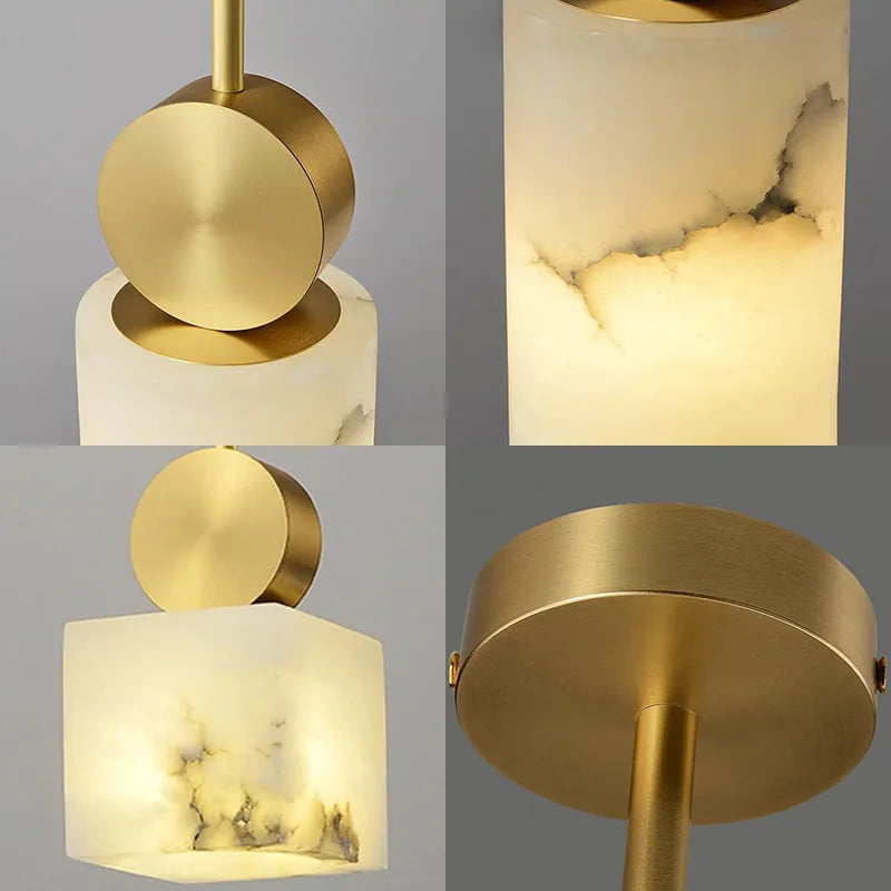 Artemis | Alabaster & Copper Pendant Light