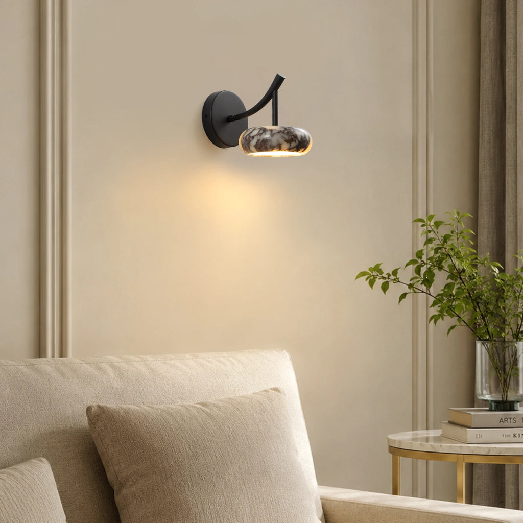 Leda | Marble Wall Sconce for Bedroom & Bathroom