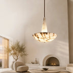 Elodie | Natural Alabaster Dome Pendant Light