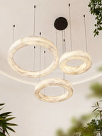 Phoebe | Alabaster Round Chandelier