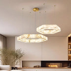 Amália | Alabaster 3-Ring Marble Chandelier