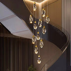 Modern home decoration crystal chandelier, stair Pendant lamp, living room Pendant lights, interior lighting