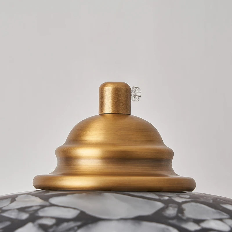 Donatella | Black Spliced Marble Pendant
