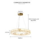 Odette | European Round Alabaster Chandelier