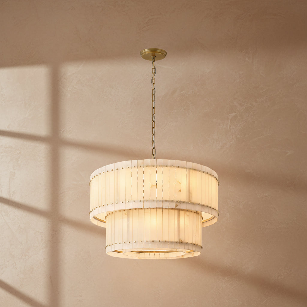 Lumière | Natural Alabaster Linear Chandelier