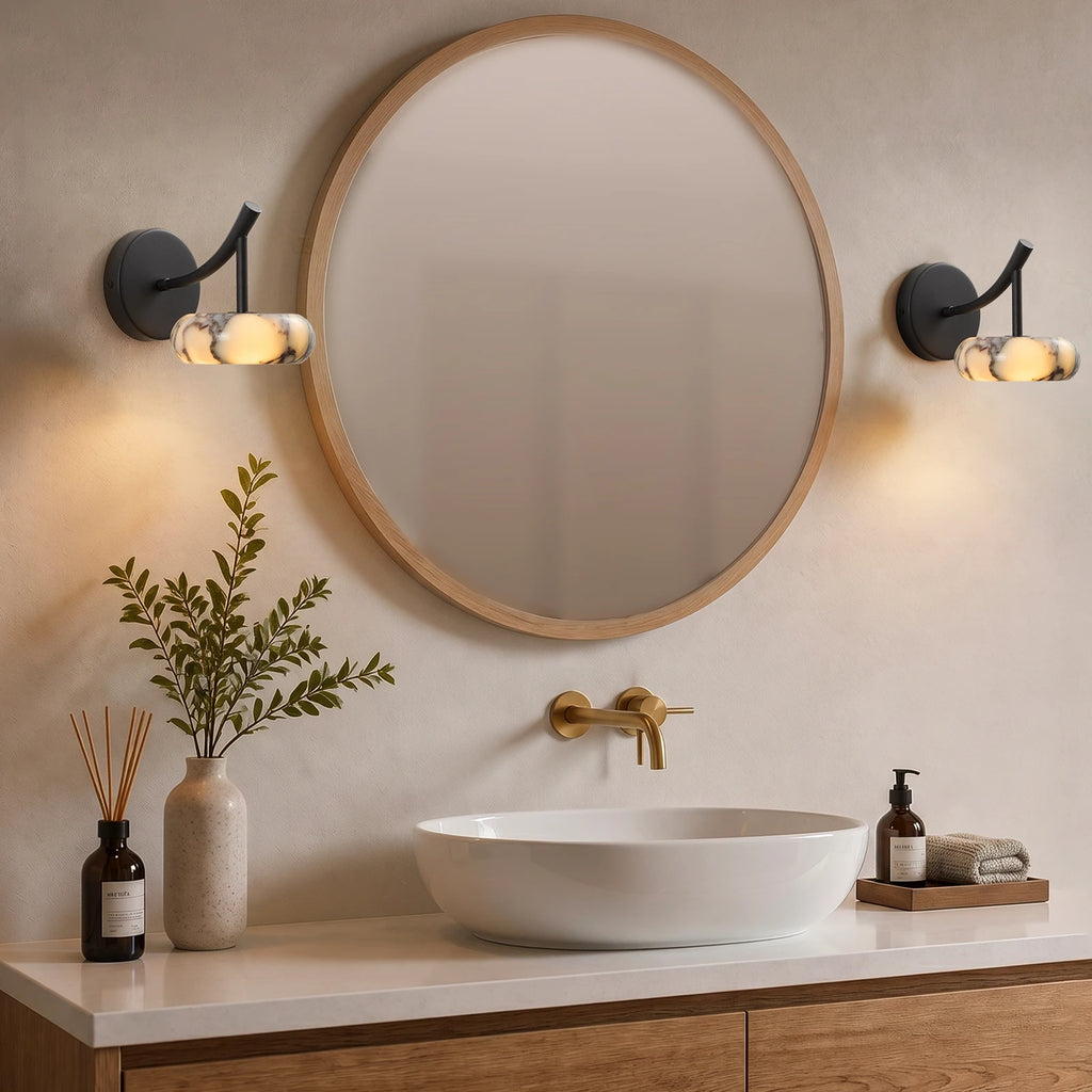 Leda | Marble Wall Sconce for Bedroom & Bathroom