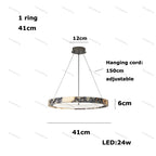 Talia | Marble LED Ceiling Chandelier