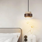 Njord | Wood & Travertine LED Pendant Light