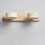 Gemela | Rotatable Travertine Duo Vanity Wall Light